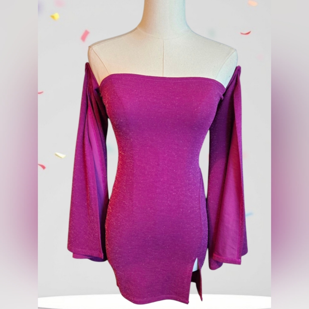 Michael Costello X REVOLVE Sandrine Mini Dress in Magenta~Final Price - Picture 2 of 12